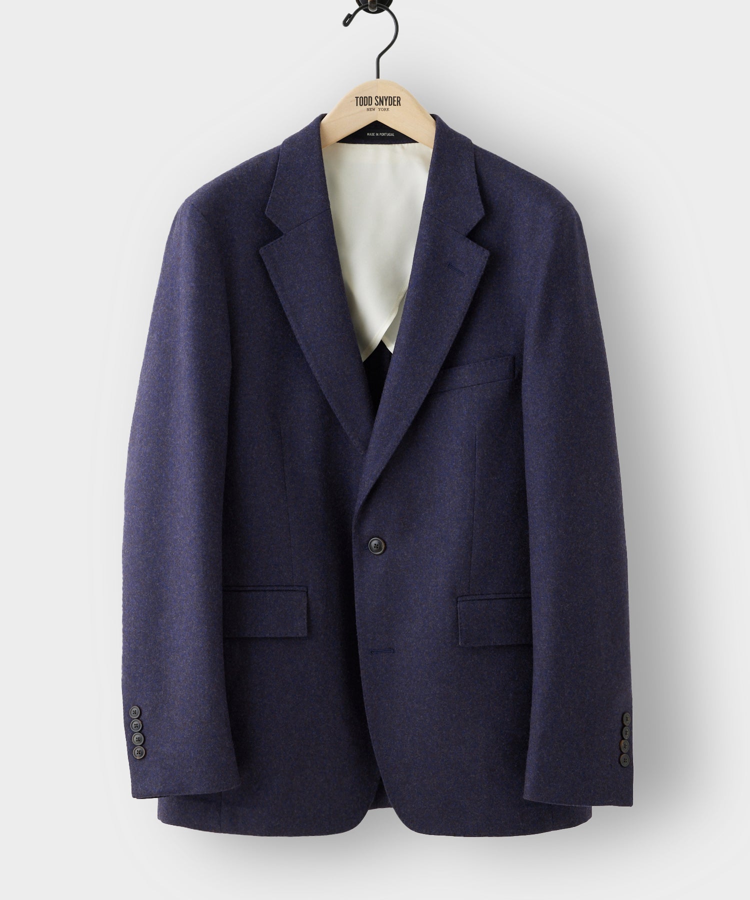 Wool Flannel Sutton Suit Jacket in Mulberry