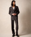 Italian Gabardine Wythe Suit in Dark Brown