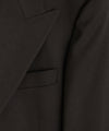 Italian Gabardine Wythe Suit in Dark Brown