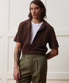 Relaxed Textured Full-Placket Cabana Polo