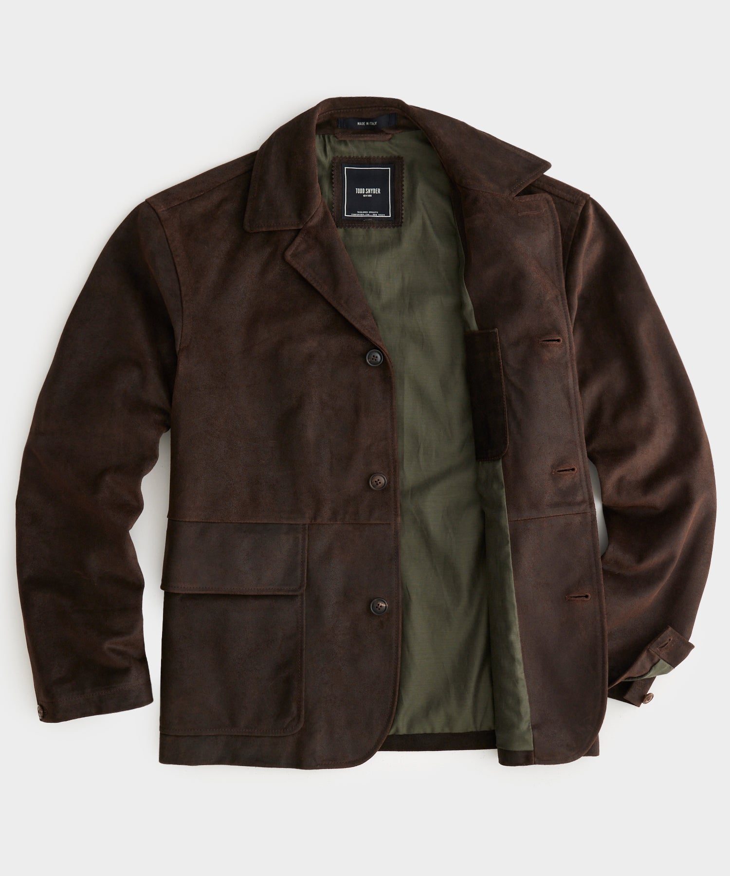 Italian Leather Walking Brown Dark Jacket in