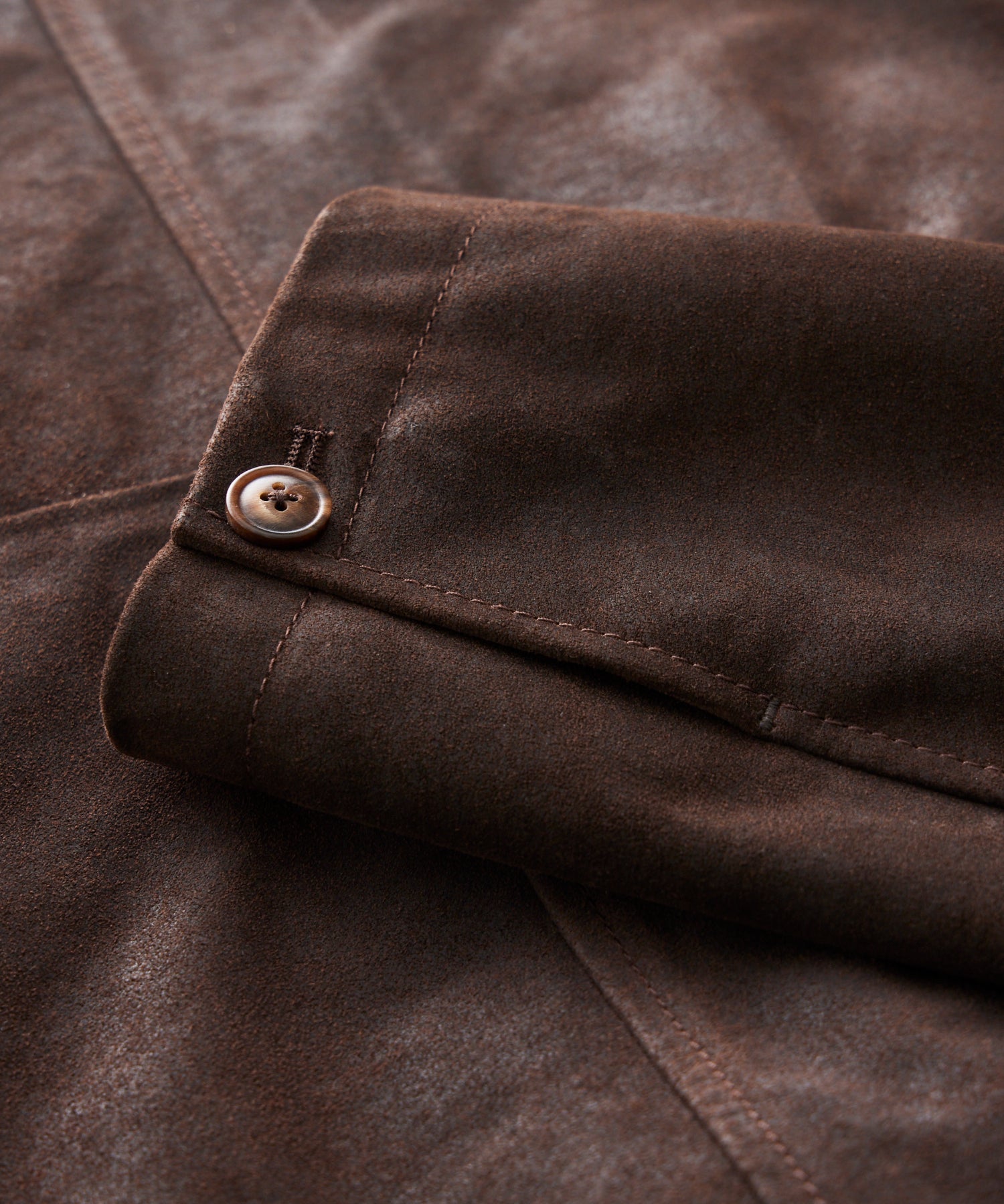 Jacket in Brown Italian Leather Dark Walking