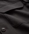 Italian Gabardine Two-Pocket Overshirt in Dark Brown