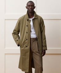 Italian Belted Balmacaan Trenchcoat