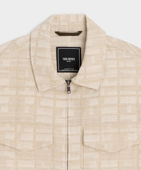 Textured Linen-Cotton Station Jacket