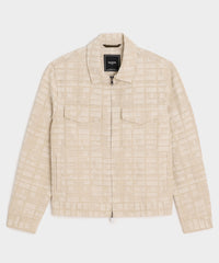 Textured Linen-Cotton Station Jacket