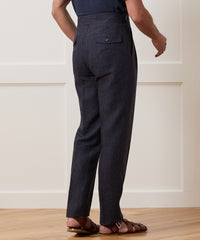 Irish Striped Linen Gurkha Trouser
