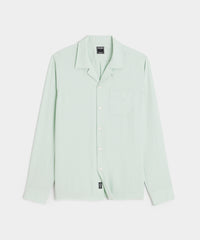 Long Sleeve Rayon Hollywood Shirt in Pale Mint