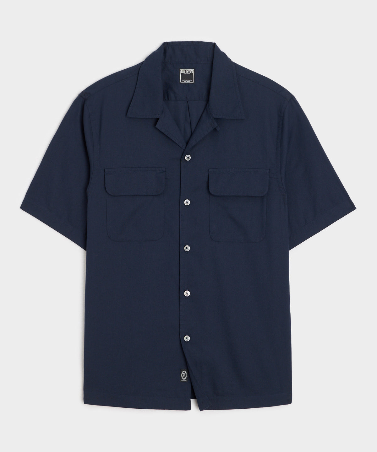 Cotton Oxford Camp Collar Shirt