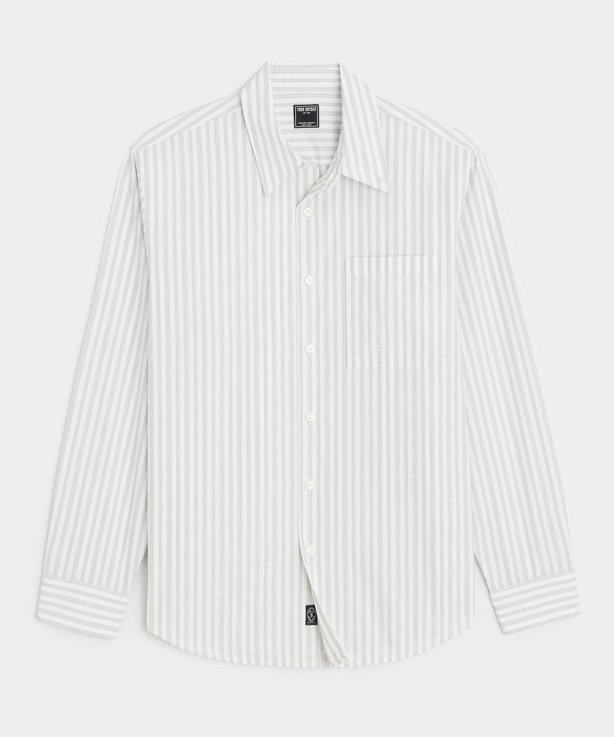 Relaxed Fit Cotton Poplin Point Collar Shirt