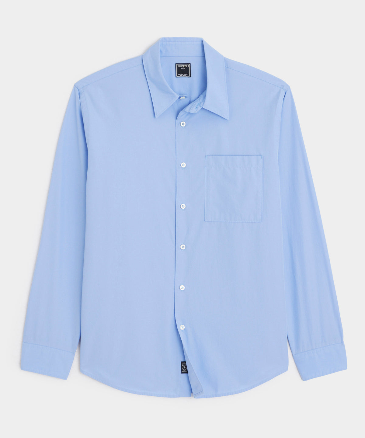 Relaxed Fit Cotton Poplin Point Collar Shirt