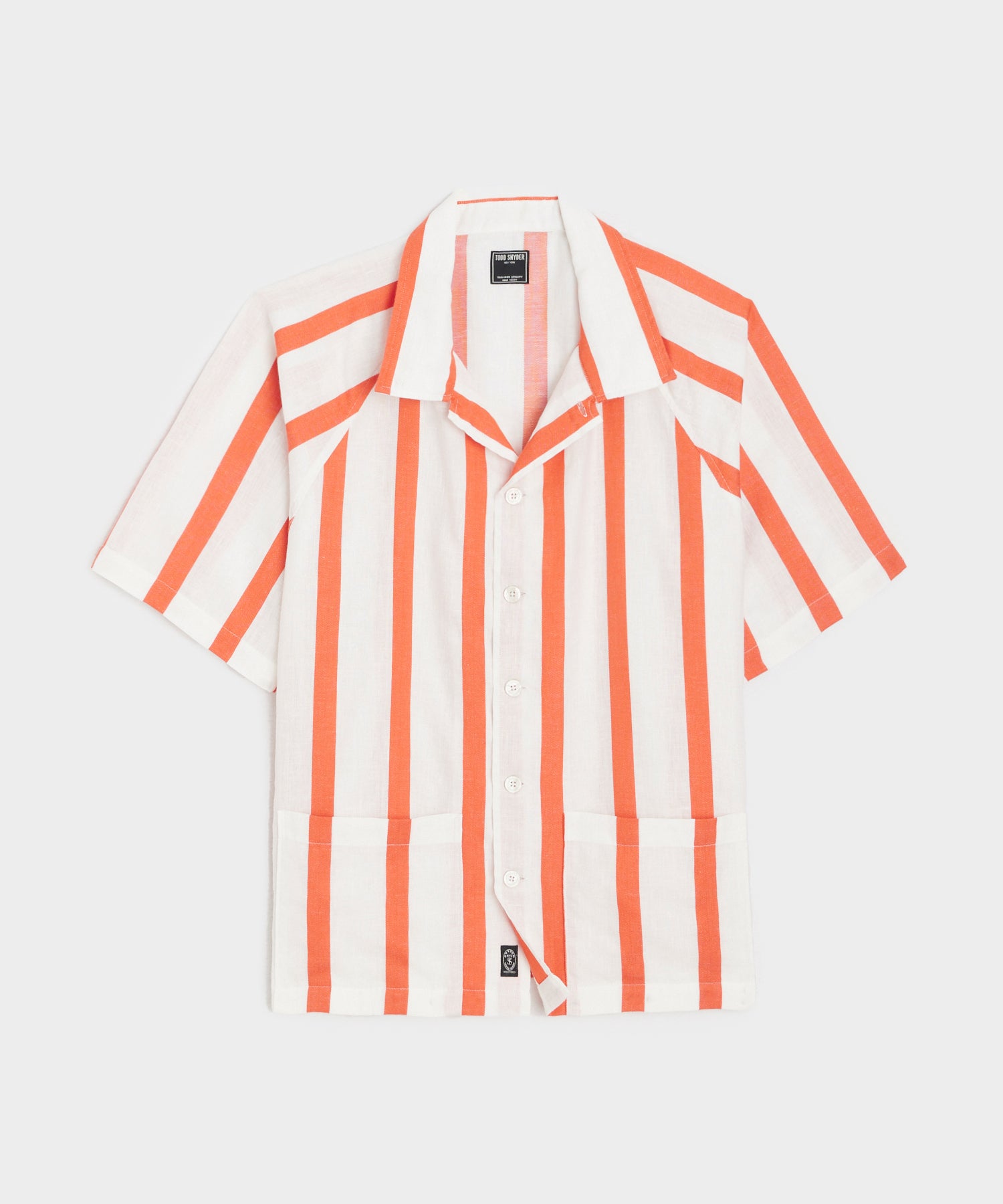 Striped Raglan Sleeve Shirt in Orange