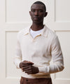 Silk-Cashmere Ribbed Sweater Polo