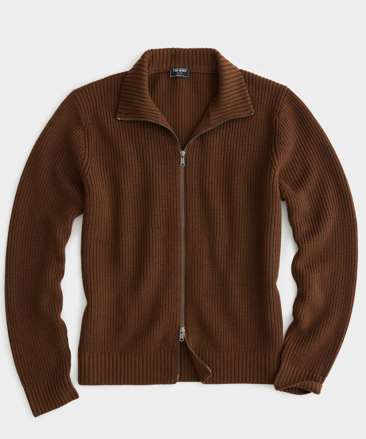 Men's Merino Full Zip Jacket - Light Brown MEN'S
