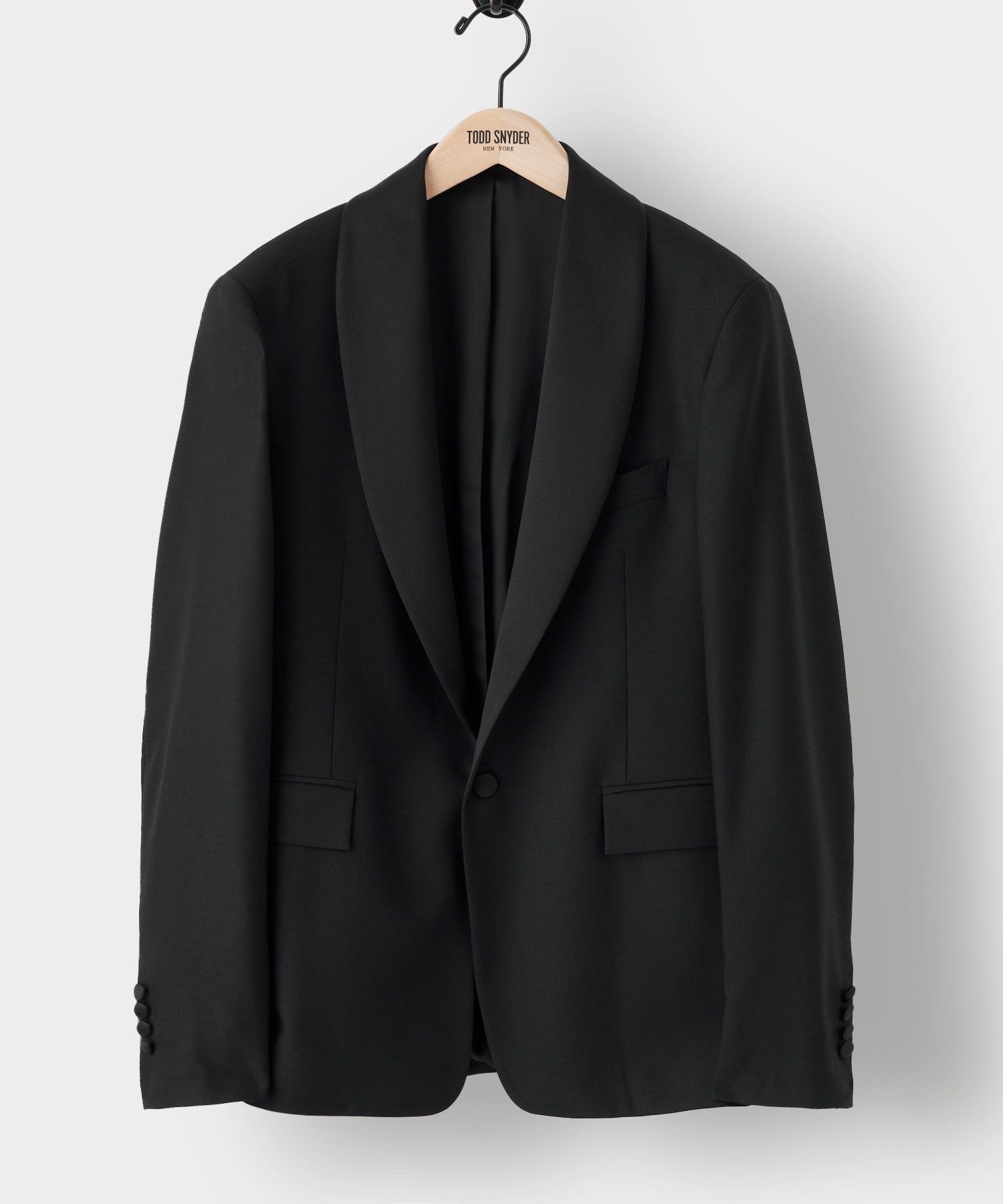 Italian Shawl Collar Tuxedo Jacket in Black