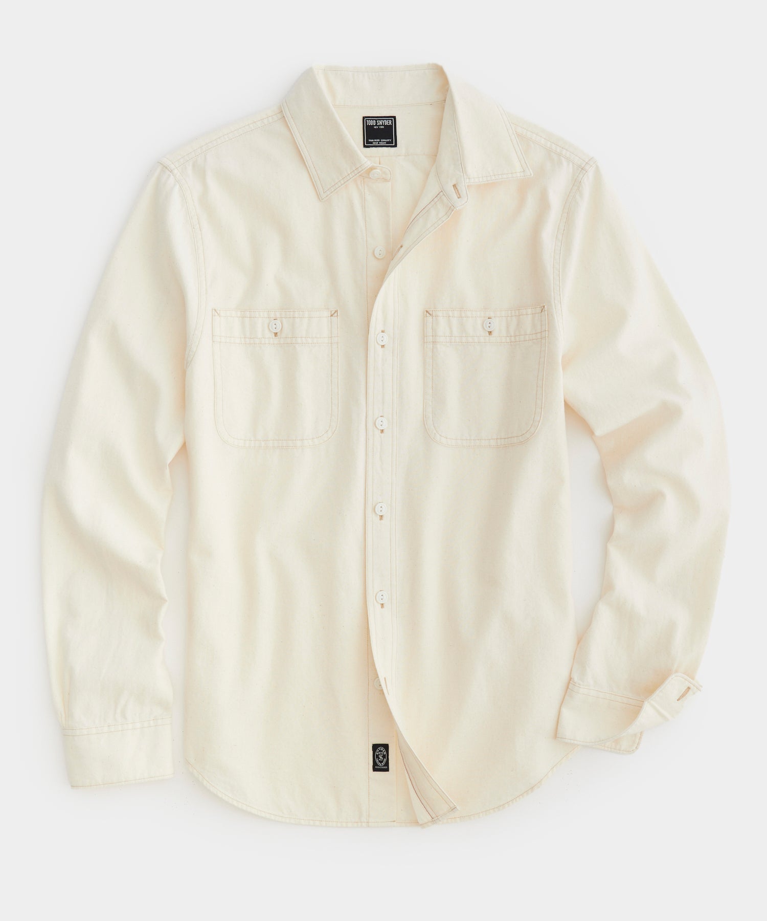 Japanese Chambray Work Shirt in Off White