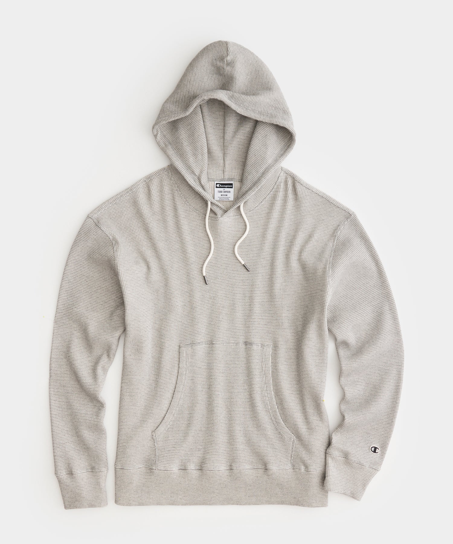 Champion Relaxed Waffle Hoodie in Graystone