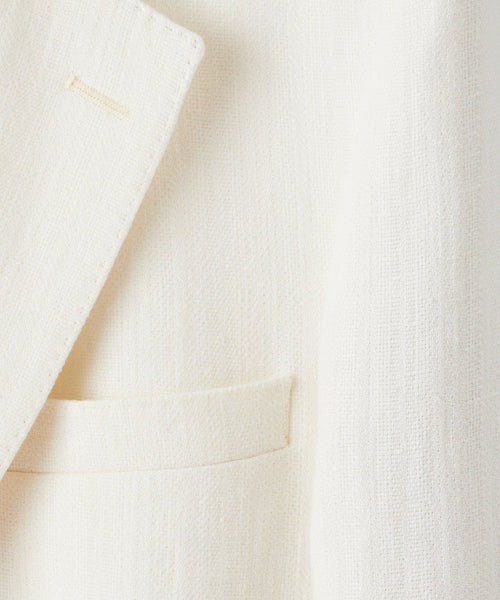 White Broken Herringbone Sutton Suit Jacket