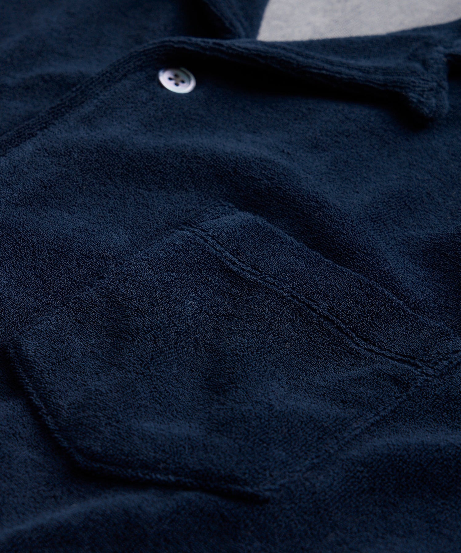The Normal Brand Towel Terry Button Down Navy / L