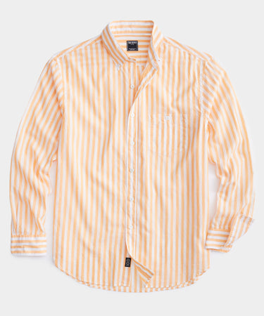 Orange Favorite Fit Stripe in Slim Summerweight Shirt